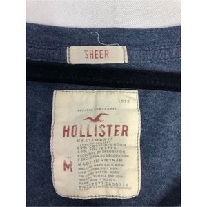 Hollister Tops - Hollister blue sheer t shirt tee medium Hollister Tops - Hollister blue sheer t shirt tee medium